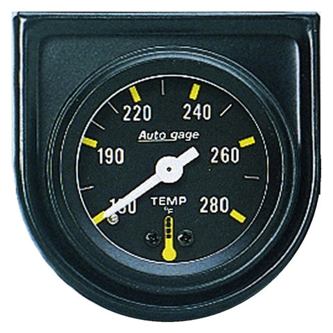 Autometer AutoGage 1 1/2in Mechanical 280 Deg Water Temp Gauge - Black - 2352
