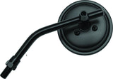 BikeMaster 3in Adjustable Round Mirror 10mm - Each - Black - 600803