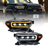 Form Lighting 2016-2023 Toyota Tacoma LED Projector Headlights with Selectable DRL (Pair) - FL0001