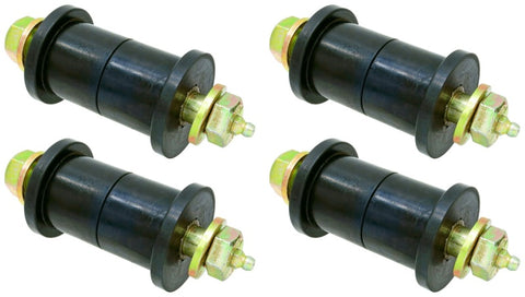 RockJock YJ Leaf Spring Main Eye Bushing Kit w/ Urethane Bushings Greasable Hardware Set of 4 - CE-9068