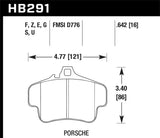 Hawk 98 Porsche 911 Targa Blue 9012 Race Front Brake Pads - HB291E.642