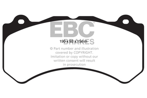 EBC 15+ Cadillac CTS 3.6 Twin Turbo Ultimax2 Front Brake Pads - UD1405