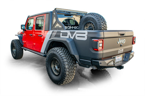 DV8 Offroad 2019+ Jeep Gladiator Universal Stand Up In-Bed Tire Carrier - TCGL-02