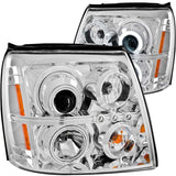 ANZO 2003-2006 Cadillac Escalade Projector Headlights w/ Halo Chrome (CCFL) (HID Compatible) - 111176