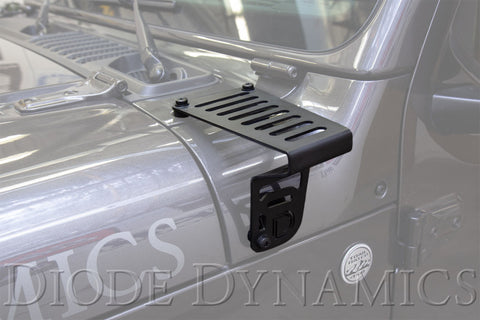 Diode Dynamics 18-21 Jeep JL Wrangler/Gladiator SS3 Cowl LED Bracket Kit - Yellow Sport - DD6555
