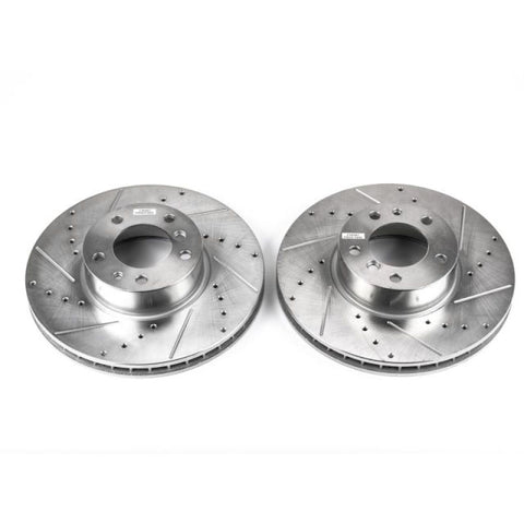 Power Stop 97-00 BMW 540i Front Evolution Drilled & Slotted Rotors - Pair - EBR421XPR