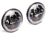 Raxiom 07-18 Jeep Wrangler JK Axial 7-In LED Headlights w/ DRL Turn Signals- Blk Housing (Clear) - J173078