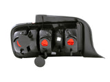 ANZO 2005-2009 Ford Mustang Taillights Red/Clear - 2010 Style - 221166