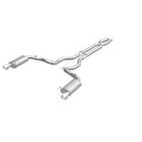 MagnaFlow Cat Back, SS, 3in, Street, Dual Split Polished 4.5in Tips 2015 Ford Mustang GT V8 5.0L - 19100