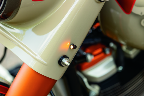 Kuryakyn Kellerman Atto Clear Lens Amber Satin Black - 2535