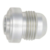 DeatschWerks 8AN Male Flare with Aluminum Weld On Fitting - Anodized Raw Aluminum - 6-02-0748