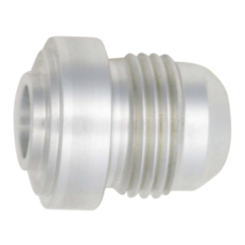DeatschWerks 8AN Male Flare with Aluminum Weld On Fitting - Anodized Raw Aluminum - 6-02-0748