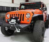 Fishbone Offroad 07-18 Jeep Wrangler JK Rubicon Unlimited Steel Front Bumper - Blk Txtrd Powdercoat - FB22045