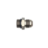 DeatschWerks 10AN ORB Male to 10 AN Male Flare Adapter (Incl O-Ring) - Anodized Matte Black - 6-02-0403-B