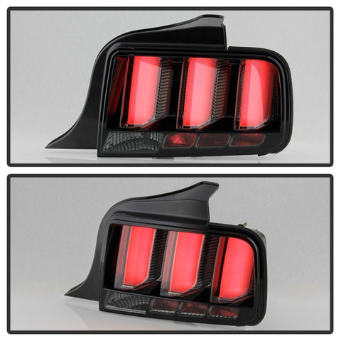 Spyder 05-09 Ford Mustang (White Light Bar) LED Tail Lights - Smoke ALT-YD-FM05V3-LED-SM - 5086709