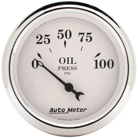 Autometer Old Tyme White 5 Piece Kit (MPH/FUEL/OILP/WTMP/BAT) 59-60 Chevy Car Direct-Fit Dash Kit - 7034-OTW