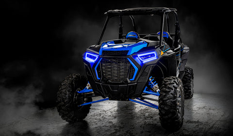 Oracle 1421 Polaris RZR 900/1000 Turbo Dynamic RGB+A Seq Turn Signal Headlight Halo Kit - 1439-332