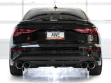 AWE Tuning 22-24 Audi 8Y S3 Track Edition Exhaust - Chrome Silver Tips - 3020-42897