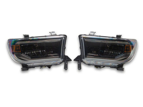 Raxiom 07-13 Toyota Tundra CXR Series LED Projector Headlights- Black Housing- Clear Lens - TU41737