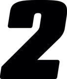 Hardline Dirt Digits 3pk 4 in. - High Gloss Number 2 - Black - DD43B-2