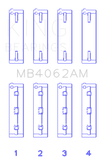King Engine Bearings Honda / Acura C32A1/C32A6/C35A1 Crankshaft Main Bearing Set (Set of 4) - MB4062AM