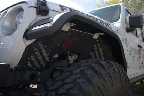 Fishbone Offroad 2018+ Jeep Wrangler JL/JLU/2020+ Gladiator JT Alum Front Fender Flares - Black - FB33455F