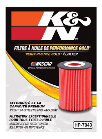 K&N Oil Filter OIL FILTER; AUTOMOTIVE - HP-7043