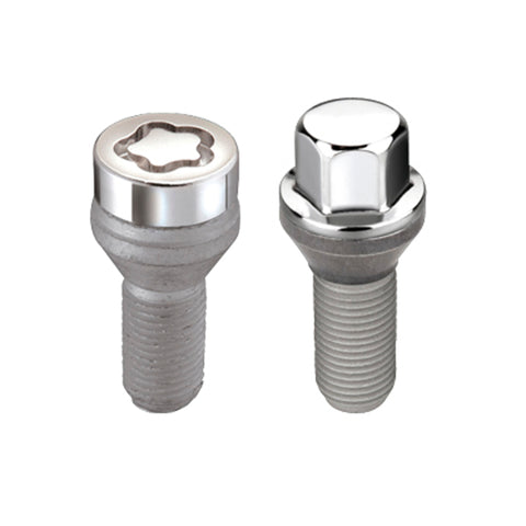 McGard 5 Lug Hex Install Kit w/Locks (Cone Seat Bolt) M14X1.5 / 17mm Hex / 28.0mm Shank L. - Chrome - 67200