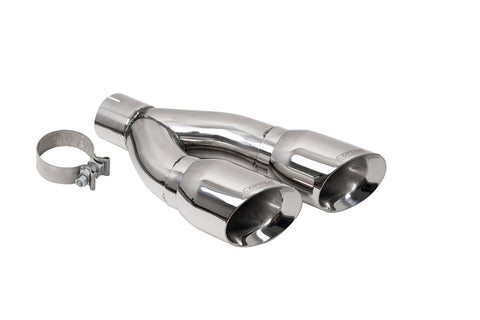 Corsa 2022-2024 Toyota Tundra 4WD 4in Single Side Dual Outlet Tip Kit - Polished - 14078