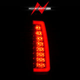 ANZO 1999-2000 Cadillac Escalade LED Taillights Chrome Housing Red/Clear Lens Pair - 311346
