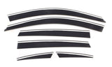 AVS 07-11 Honda CR-V Ventvisor Low Profile Deflectors 6pc - Smoke w/Chrome Trim - 796002