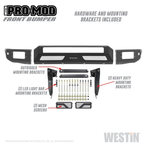 Westin 16-20 Toyota Tacoma Pro-Mod Front Bumper - 58-41045