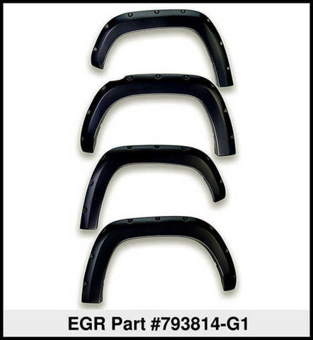EGR 11-15 Ford Super Duty Bolt-On Look Color Match Fender Flares - Set - Carbon Black - 793814-G1