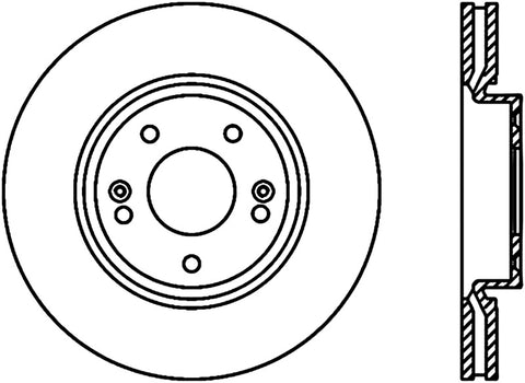 StopTech 09-18 Kia Forte Cryo Front Right Slotted Sport Brake Rotor - 126.51020CSR