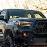 Form Lighting 2016-2023 Toyota Tacoma LED Projector Headlights with Selectable DRL Chrome (Pair) - FL0112