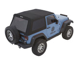 Bestop 07-18 Jeep Wrangler JK 2-Door Trektop Glide (Premium Black Twill) - 54922-17