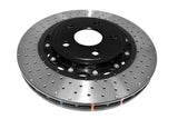 DBA 06-10 Jeep Grand Cherokee SRT8 Front 5000 Series Cross Drilled Rotor w/Black Hat - DBA52532BLKXD