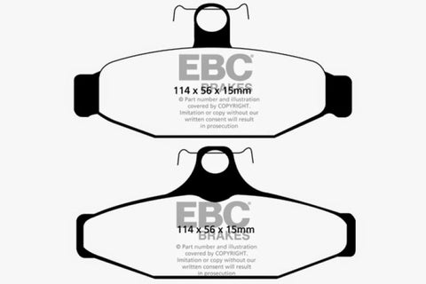 EBC 93-00 Aston Martin Virage 5.3 (AP Caliper) Redstuff Rear Brake Pads - DP31165C