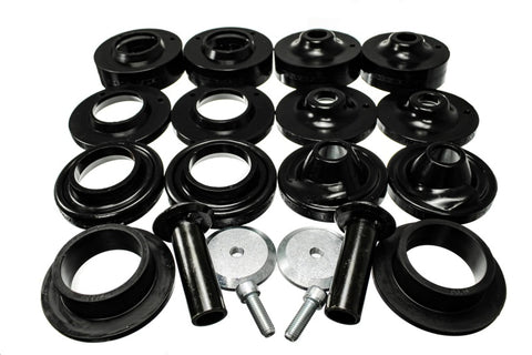 Energy Suspension 18+ Jeep Wrangler JL Black Rock-Flex 2in Adjustable Coil Spacer Set - 2.6116G