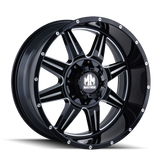 Mayhem 8100 Monstir 20x9 / 6x135 BP / 18mm Offset / 106mm Hub Black w/ Milled Spokes Wheel - 8100-2937M18