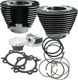 S&S Cycle 07-17 BT 106in Big Bore Cylinder Kit - Wrinkle Black - 910-0206