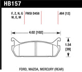 Hawk 91-96 Ford Escort GT / 90-93 Mazda Miata DTC-60 Rear Race Brake Pads - HB157G.484
