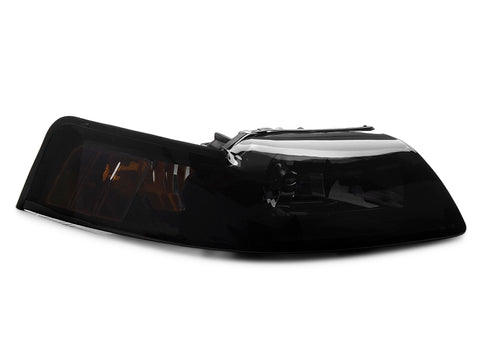 Raxiom 99-04 Ford Mustang Axial Series OE Style Headlights- Black Housing (Smoked Lens) - 49110