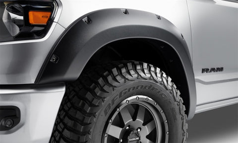 Bushwacker 19-22 Ram 1500 (Excl. Rebel/TRX) 76.3 & 67.4in Bed Forge Style Flares 4pc - Tex. Blk - 58131-08