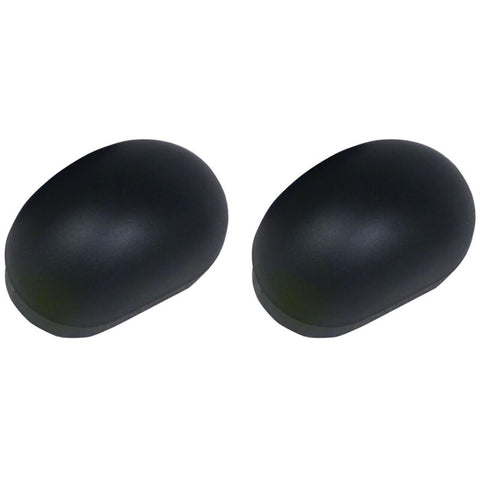 Westin Platinum 4 Oval 4 in Tube Step End Cap Kit - Black - 22-5003
