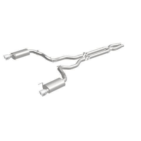 MagnaFlow Cat Back, SS, 3in, Street, Dual Split Polished 4.5in Tips 2015 Ford Mustang GT V8 5.0L - 19100