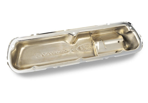Ford Racing Embosses Logo Stamped Steel Valve Cover Chrome - 302-070