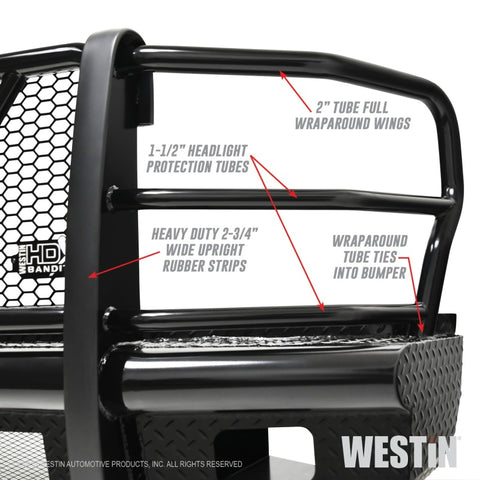 Westin/HDX Bandit 17-19 Ford F-250 / F-350 Front Bumper - Textured Black - 58-31125