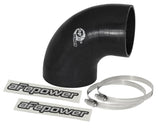 aFe Magnum FORCE CAI Univ. Silicone Reducing Coupler (4in. to 3.5in. ID) 90Deg. Elbow - Black - 59-00065