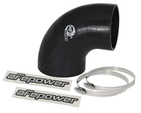 aFe Magnum FORCE CAI Univ. Silicone Reducing Coupler (4in. to 3.5in. ID) 90Deg. Elbow - Black - 59-00065